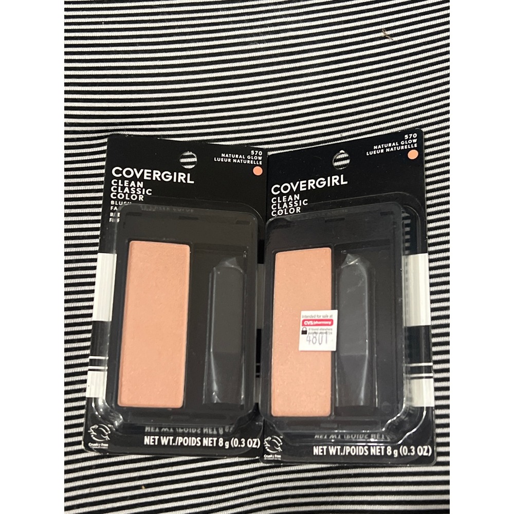 2 Covergirl Clean Classic Color Blush 570 Natural Glow 0.3 oz Makeup Beauty